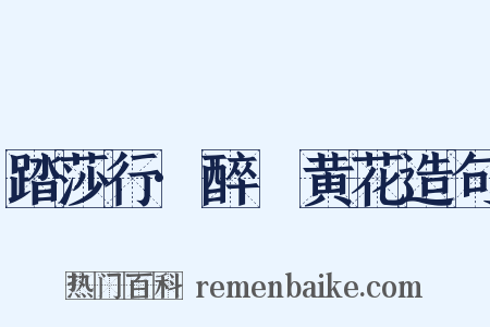 踏莎行·醉撚黄花造句是什么意思的图片